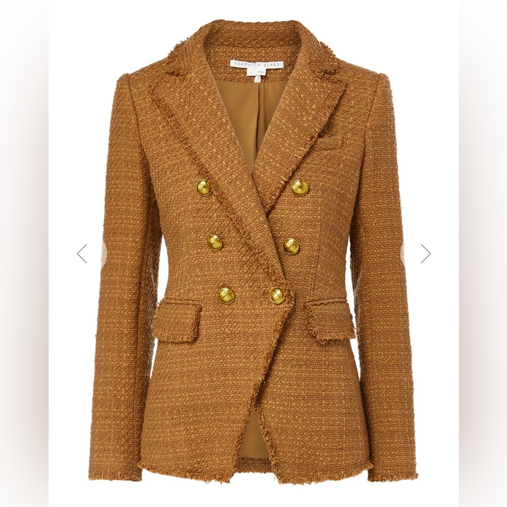 Veronica Beard Tweed Miller Dickey Jacket in Camel 🔥EXCLUSIVE 🔥RARE NEW